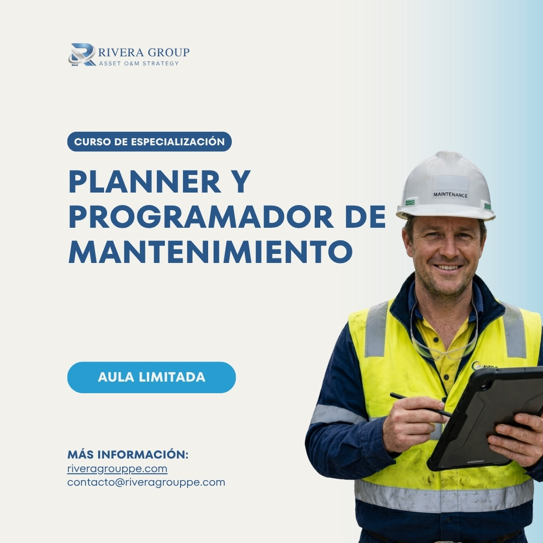 Curso de especialización Planner y Programador de Mantenimiento